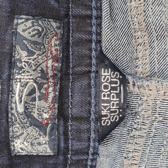 Silver Suki Rose Surplus Jean Long Shorts Size W27 - Picture 11 of 17